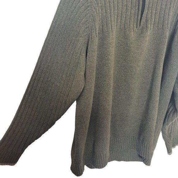 Columbia Mens Size XXL Green LS 1/4 Zip Mock Neck Heavyweight Pullover Sweater - Picture 3 of 10